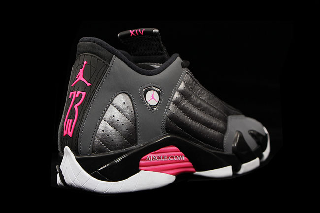 jordan 14 pink and grey