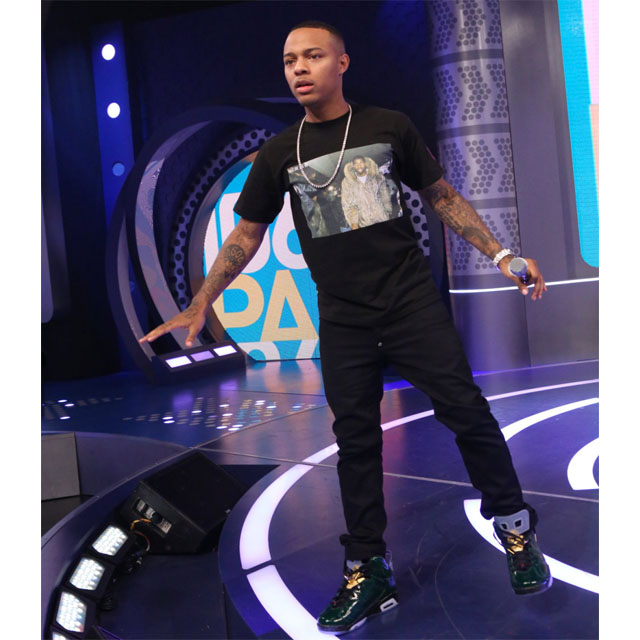 Bow Wow wearing Air Jordan VI 6 Champagne