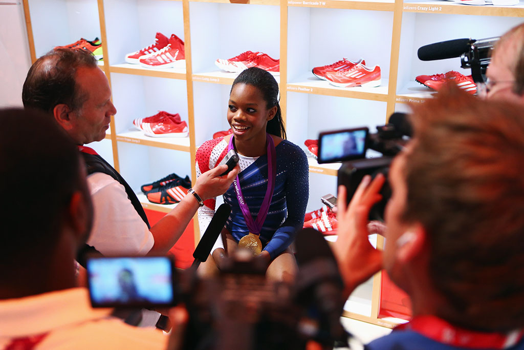 U.S. Women's Gymnastics Team Stops by adidas Lounge in Primeknit Sneakers (4)