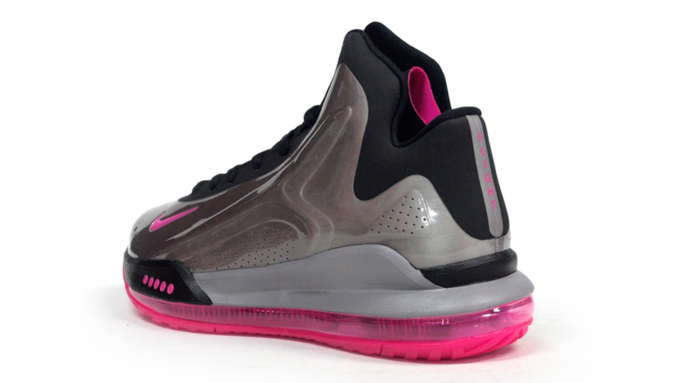 Nike Zoom Hyperflight Max in Metallic Pewter and Pink Foil heel