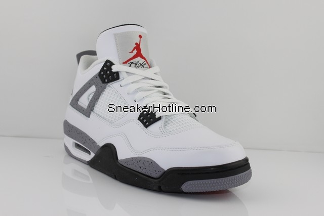 Air Jordan Retro 4 White Black Tech Grey 308497-103 B