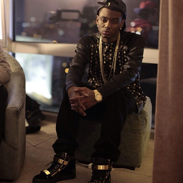 Soulja Boy wearing Giuseppe Zanotti Double-Zip Sneakers