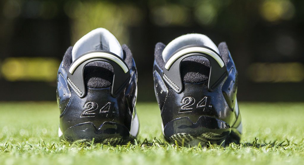 Charles Woodson's Air Jordan VI 6 Raiders PE Cleats (2)