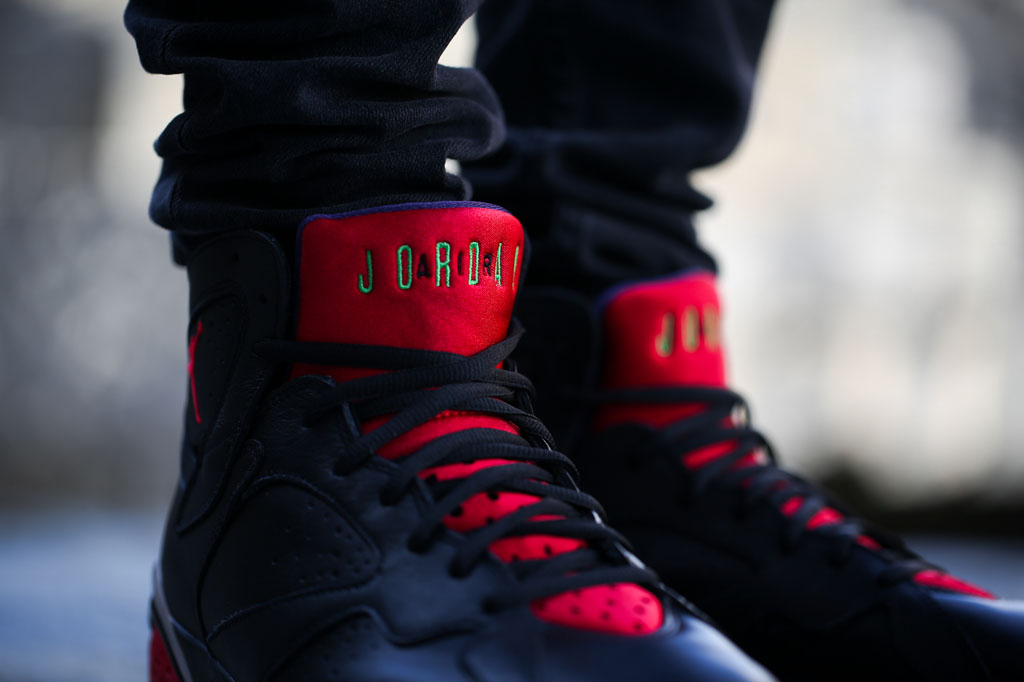 black red and green jordan 7