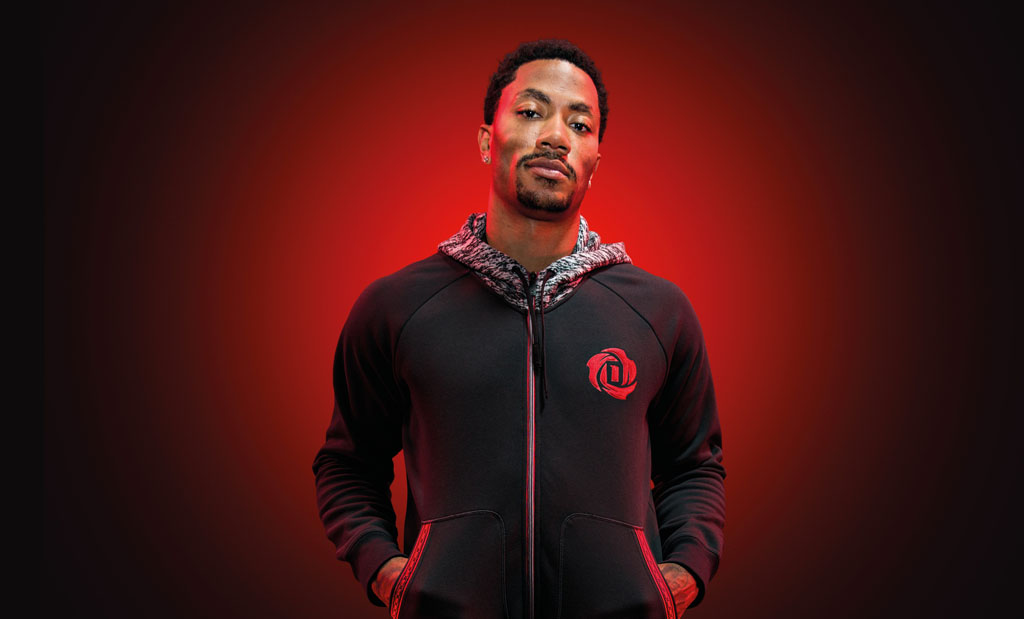 Derrick Rose wearing adidas D Rose Hoodie