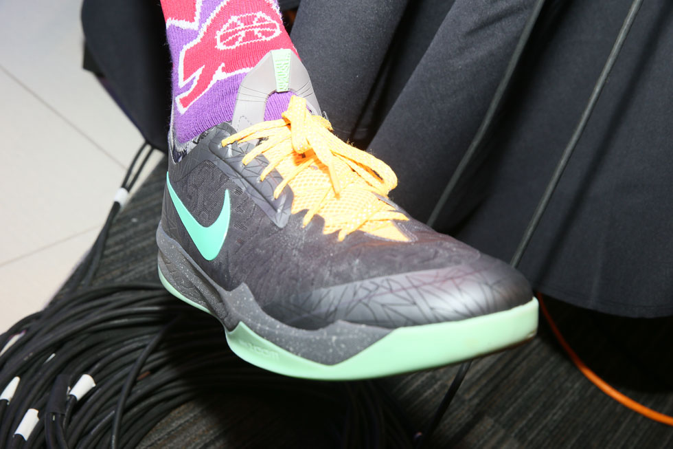 James Harden wearing Nike Zoom Crusader Gumbo All-Star