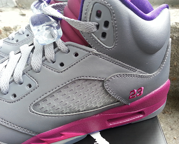 grey purple and pink jordan 5