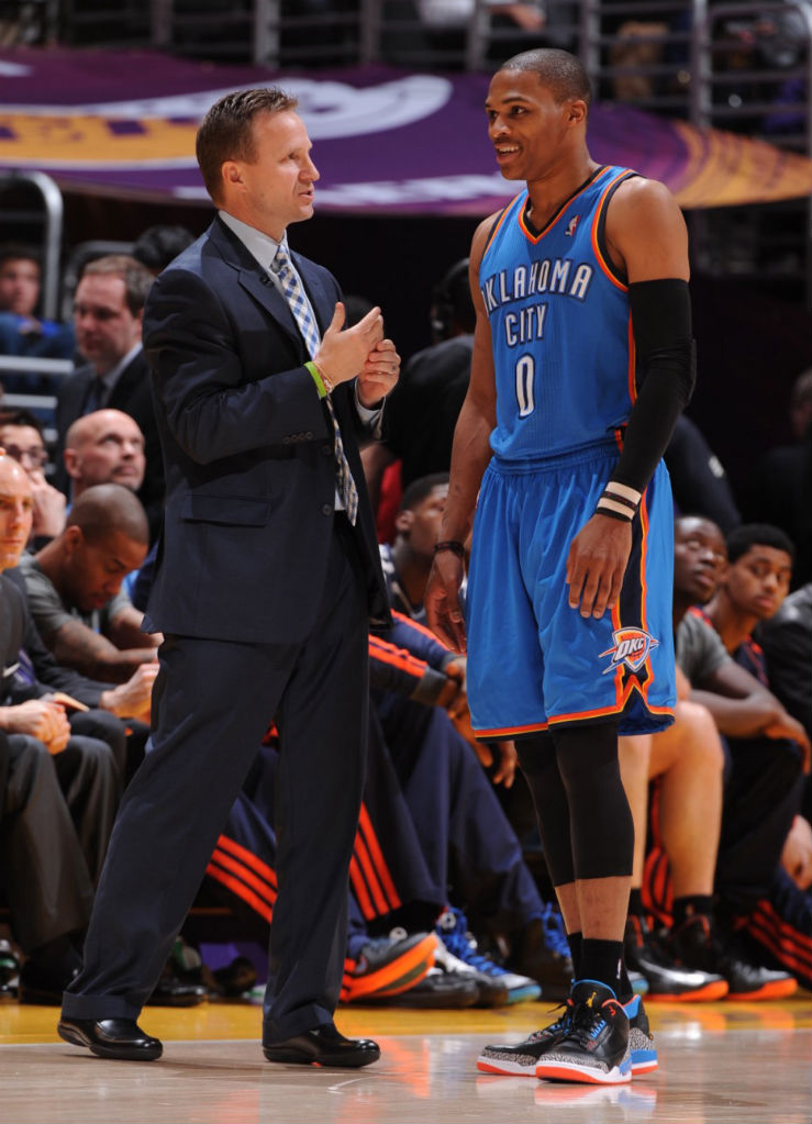 Russell Westbrook wearing Air Jordan III 3 OKC Away PE (7)