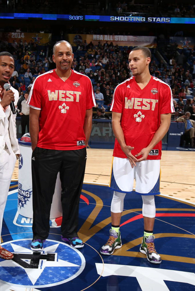 Dell Curry wearing Under Armour Anatomix Spawn