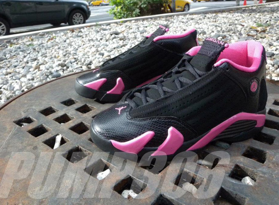 jordan retro 14 black and pink