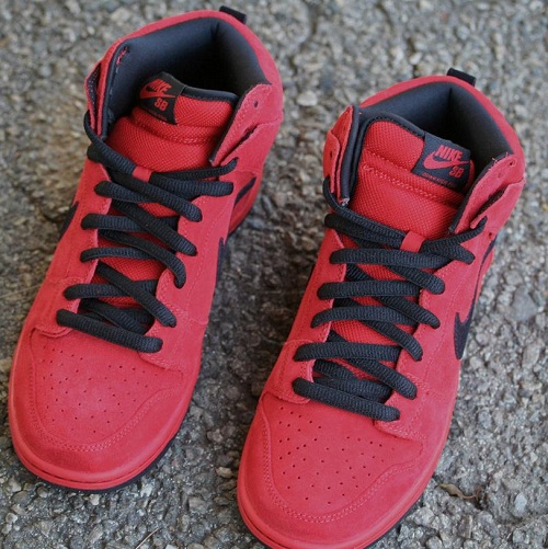 nike sb red suede