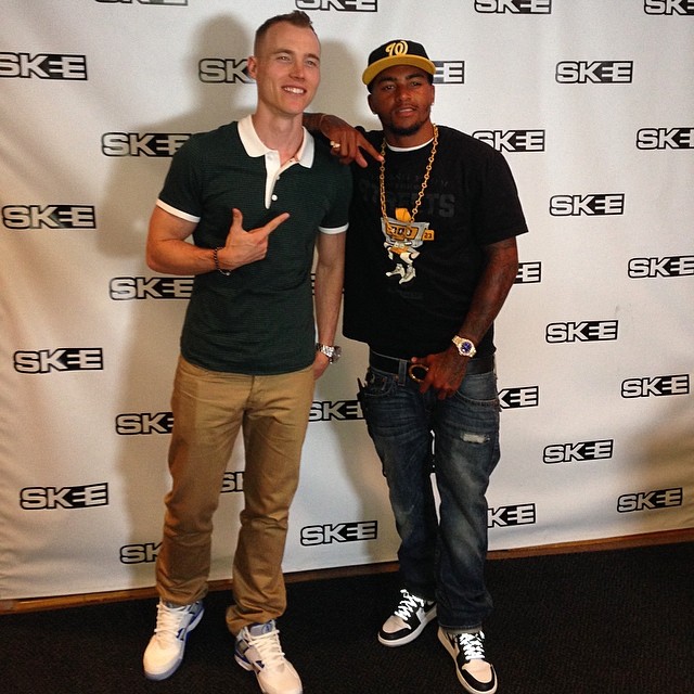 DJ Skee wearing Nike Air Trainer SC High Broken Bats