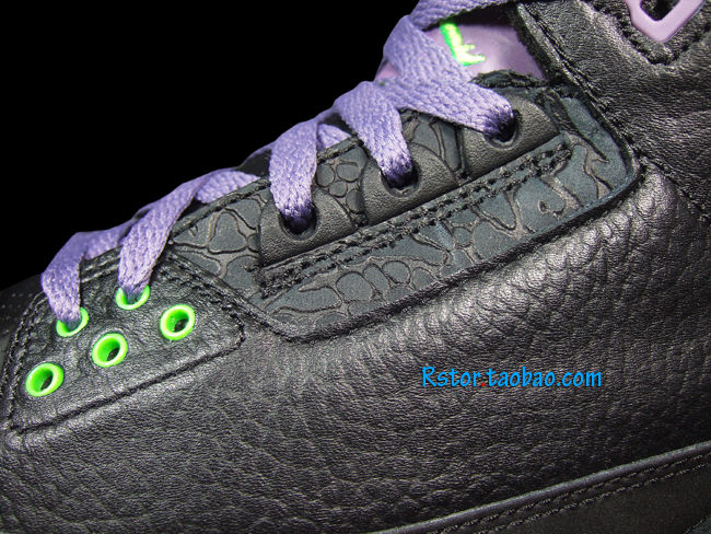 Air Jordan III 3 Black Purple Volt Joker 136064-018 (8)