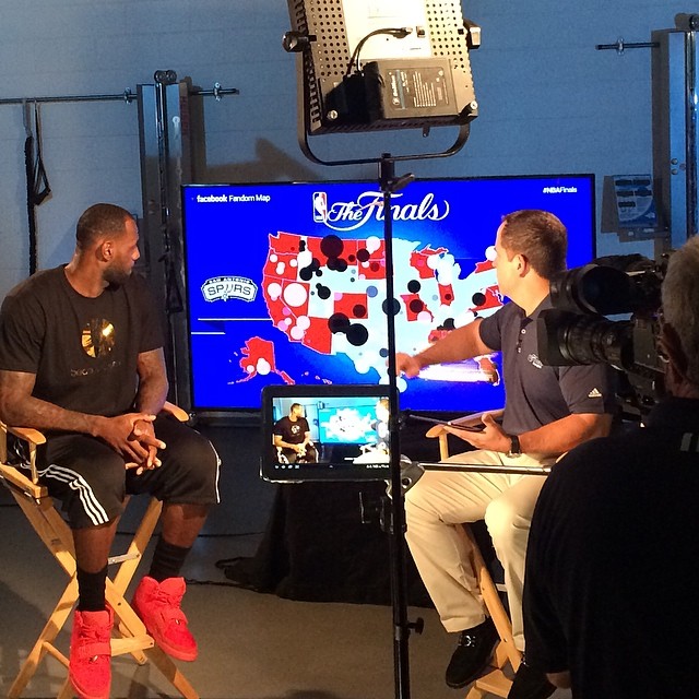 LeBorn James wearing Nike Air Yeezy II 2 Red October