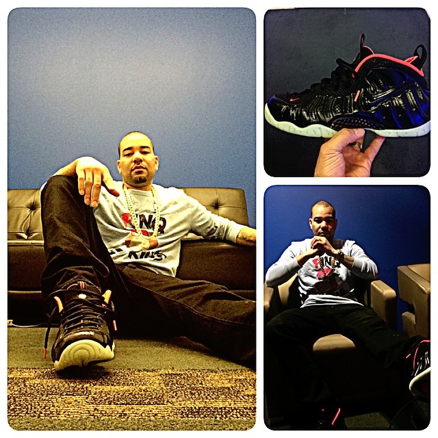 DJ Envy wearing Nike Air Foamposite Pro Yeezy