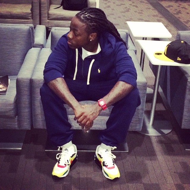 Ace Hood wearing Nike Air Max 90