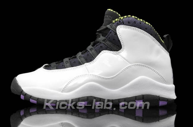 black and purple jordan 10