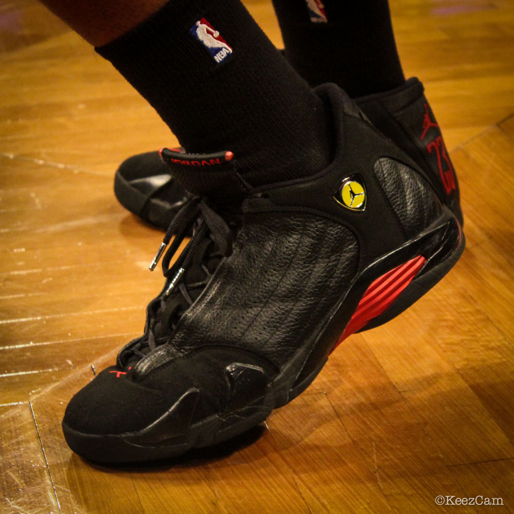 Sole Watch // Up Close At MSG for Nets vs Wizards - Bradley Beal wearing Air Jordan 14 Last Shot