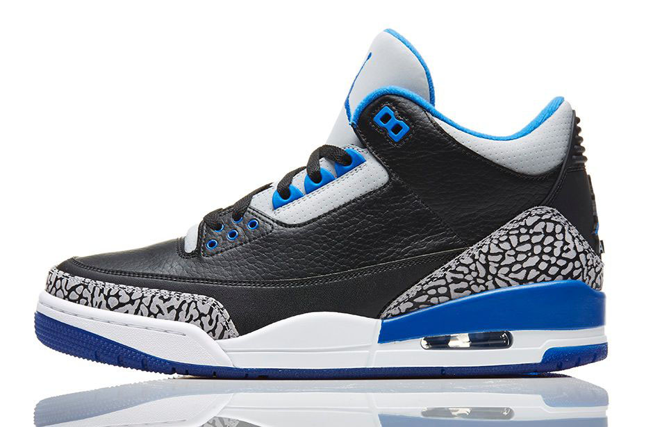 all blue 3s