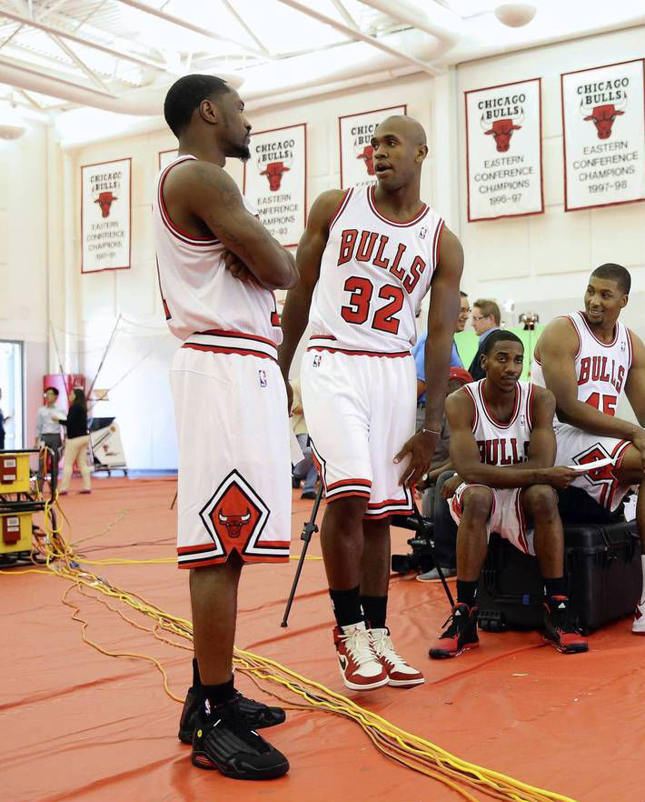 Patrick Christopher wearing Jordan AJKO; Kalin Lucas wearing Air Jordan XIV 14 Retro Last Shot; Marquis Teague wearing adidas Rose 773 II