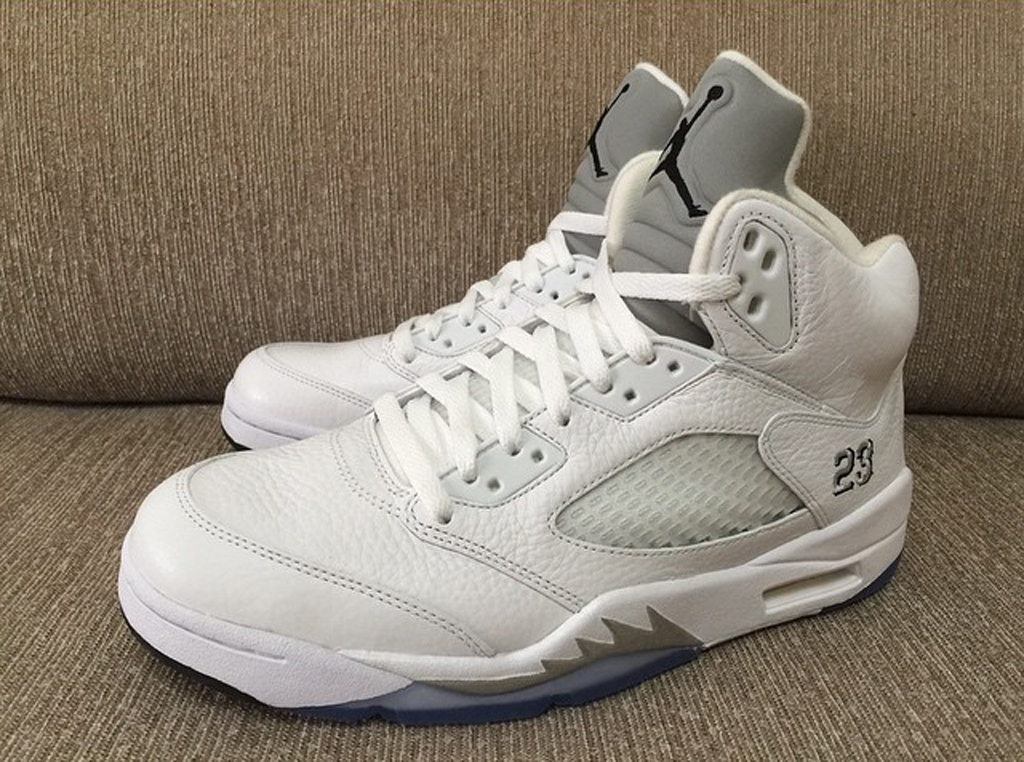 air jordan 5 retro metallic white