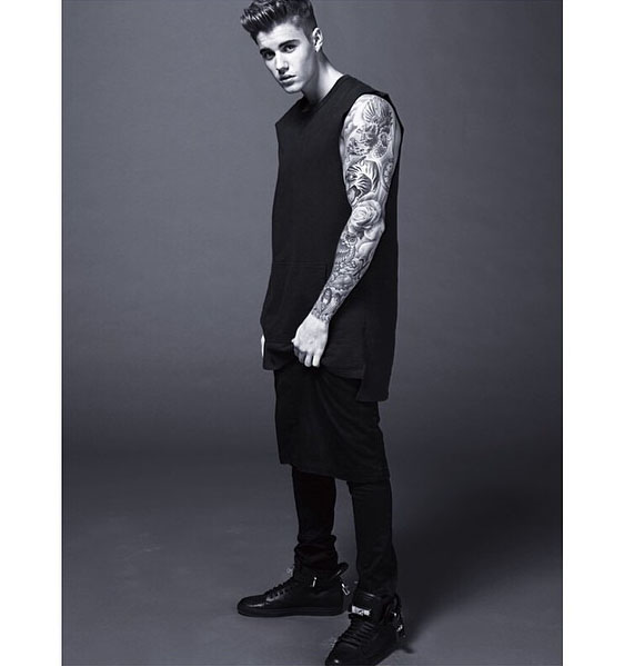 Justin Bieber wearing Buscemi 100mm Black
