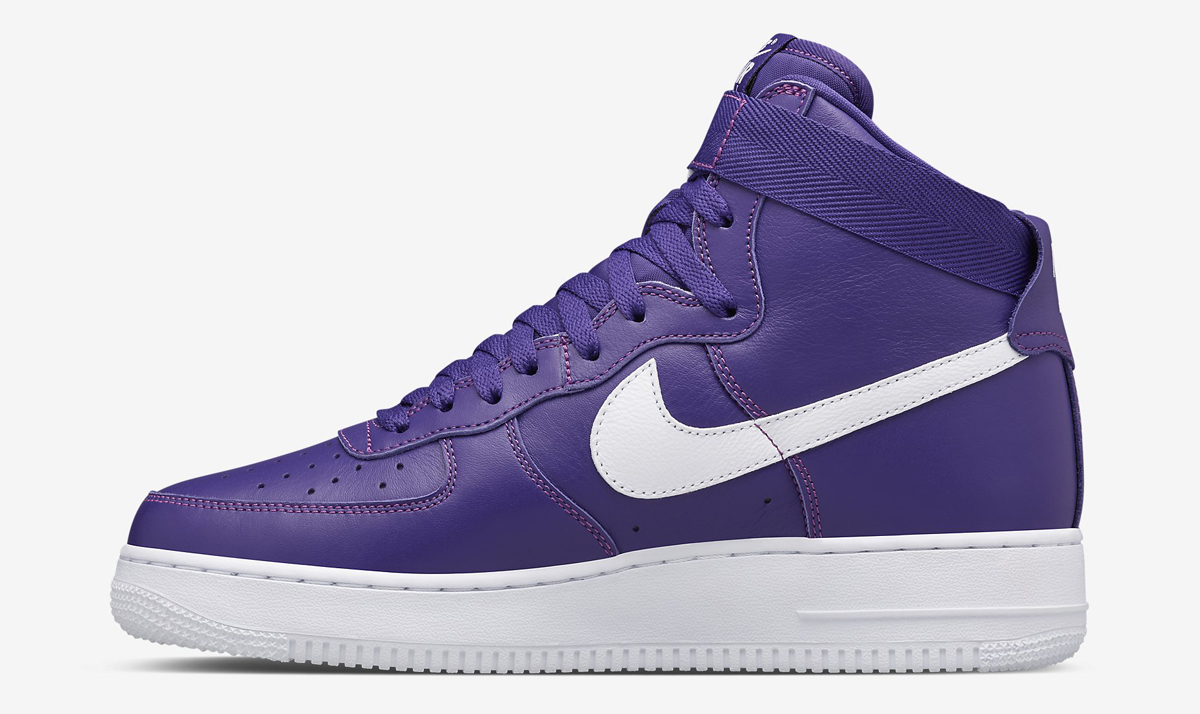 high top purple air force ones