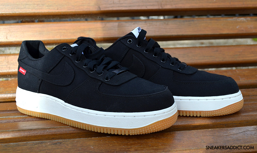 Air force 1 low canvas black sale