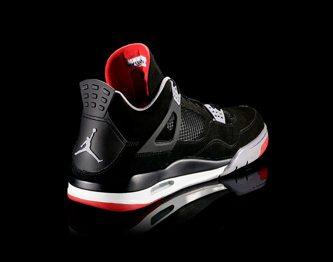 jordan retro 4 black cement grey fire red