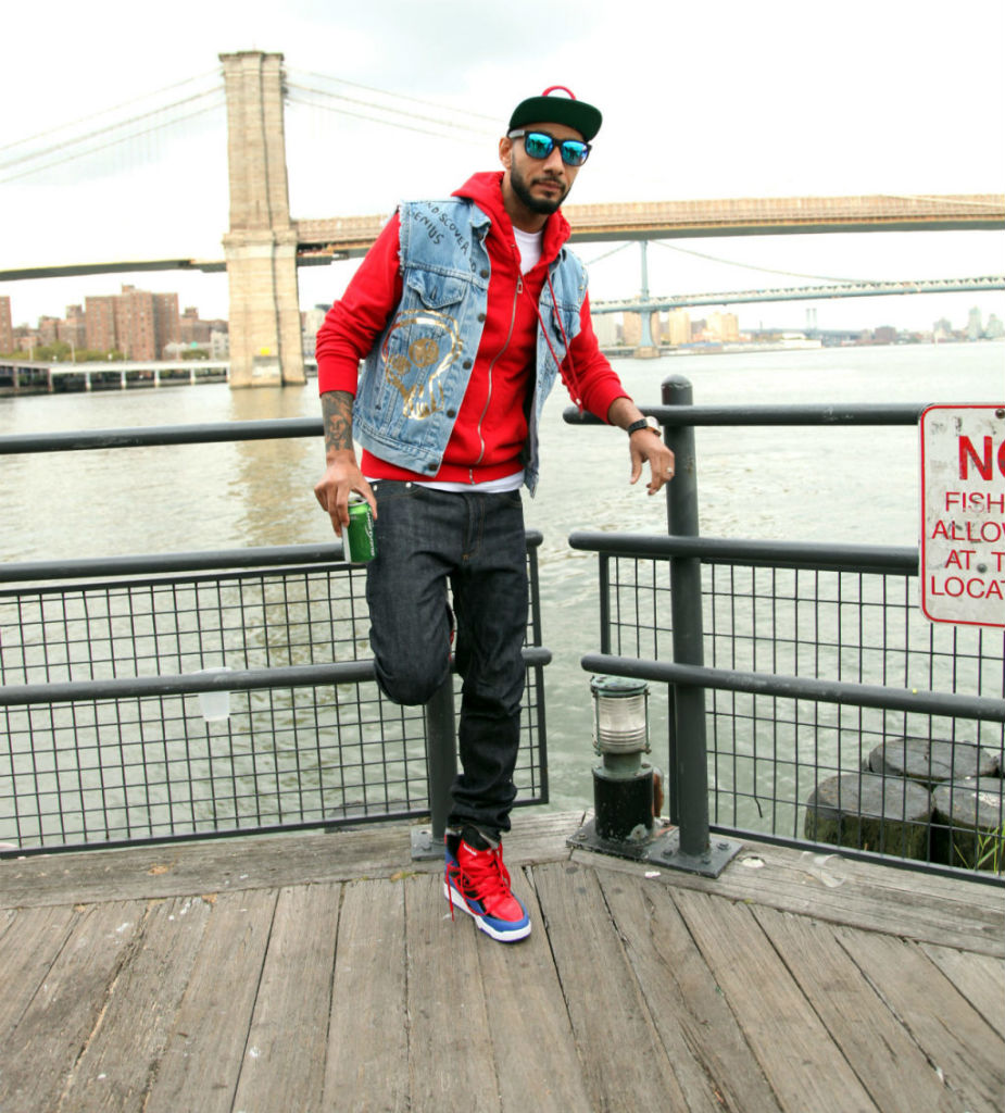 Swizz Beatz wearing Reebok Twilight Zone Pump Spider Man (4)