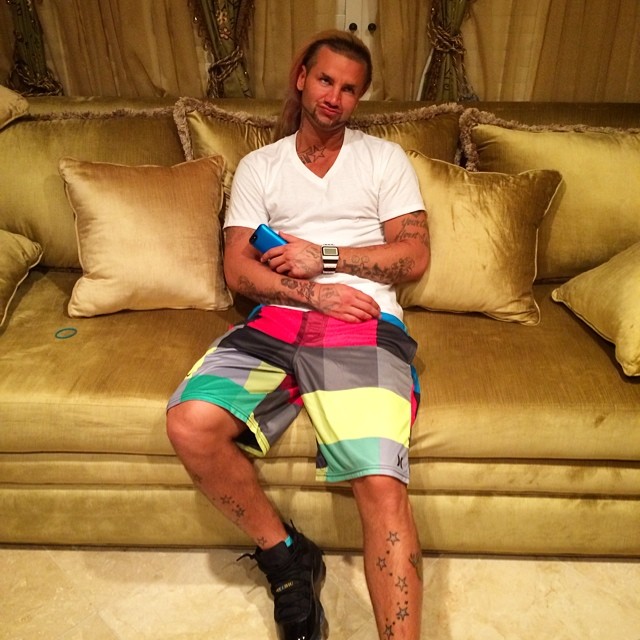 Riff Raff wearing Air Jordan XI 11 Gamma Blue