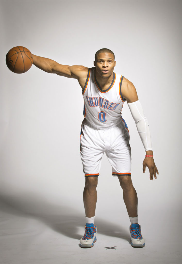 Russell Westbrook wearing Air Jordan X 10 PE