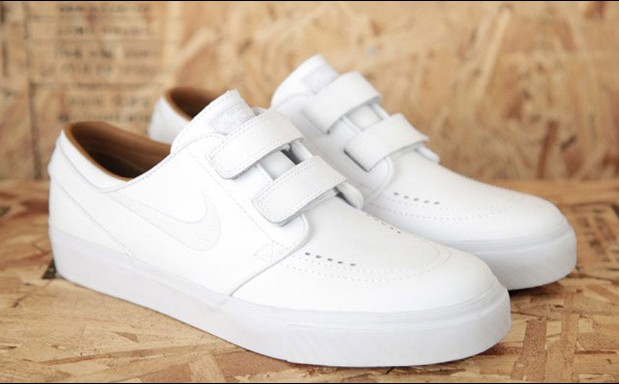 Preescolar sobre Motear Nike SB Zoom Stefan Janoski SE - Velcro - White/Brown | Sole Collector