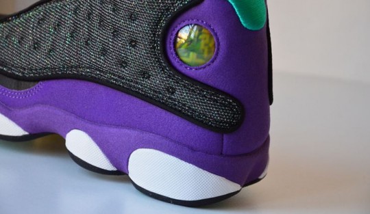 purple and teal jordans