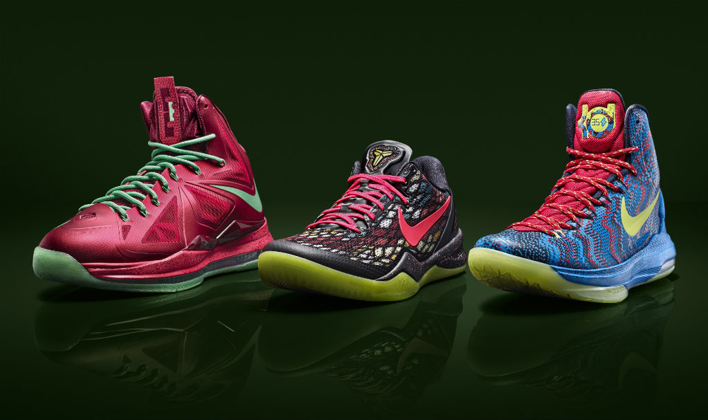Nike Basketball 2012 Christmas Pack - Kobe 8 System, LeBron X, KD V
