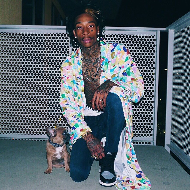 Wiz Khalifa wearing Air Jordan I 1 Shadow