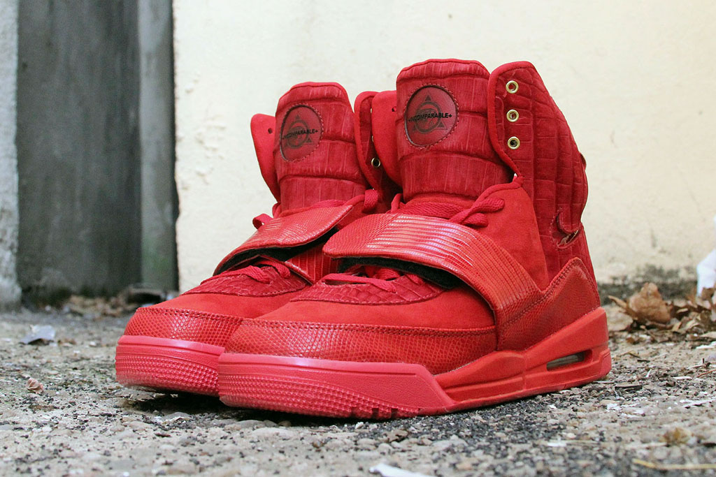 Nike Air Yeezy 'Red Croc Lizard Suede' by JBF Customs (2)