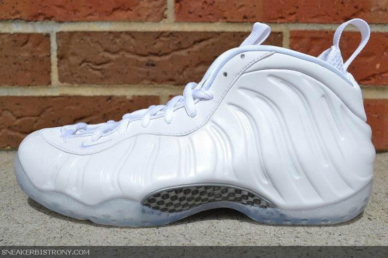 nike foamposite all white