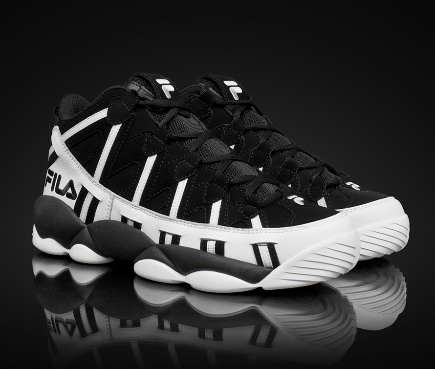 Fila spaghetti low black hotsell and white