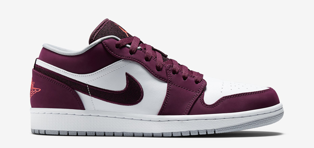 maroon jordan 1 low