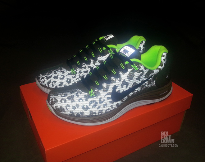 nike lunarglide 5 shield cheetah in dark loden reflective