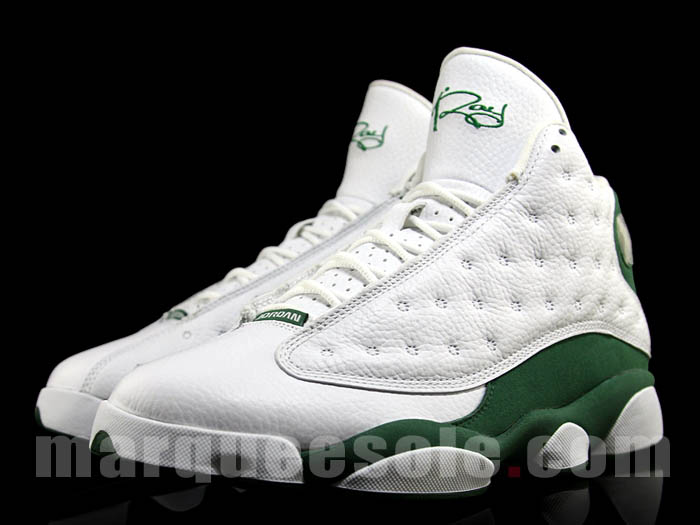 Air Jordan Retro 13 Ray Allen Record Celtics PE White Green 
