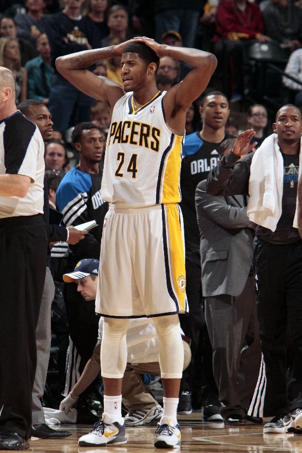 Paul George wearing Nike Kobe VII