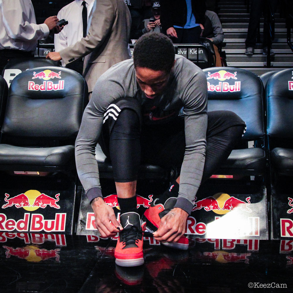 DeMar DeRozan wearing Air Jordan 3 Retro Doernbecher (2)