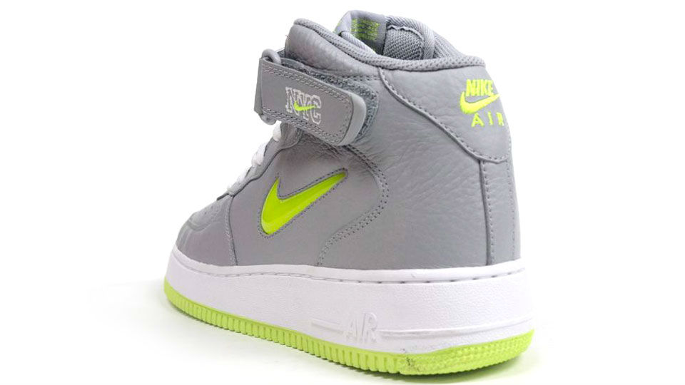 Air Force 1 mid NYC Jewel wolf grey volt Size 14