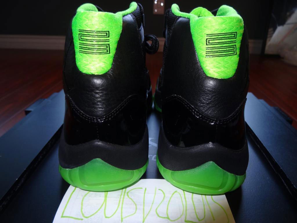 Air jordan 11 neon green online