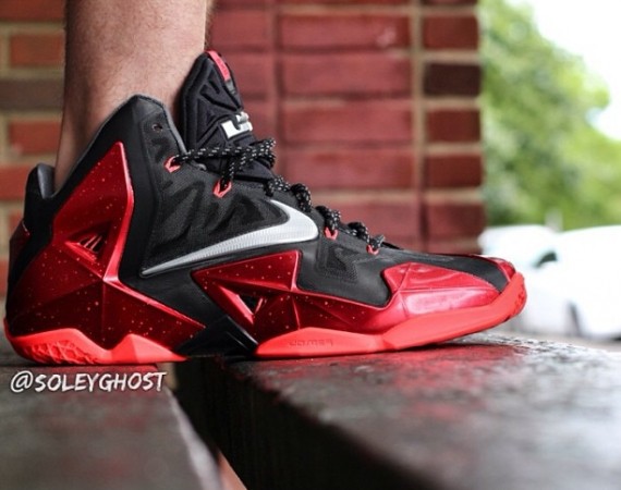 Lebron 11 shop red and black