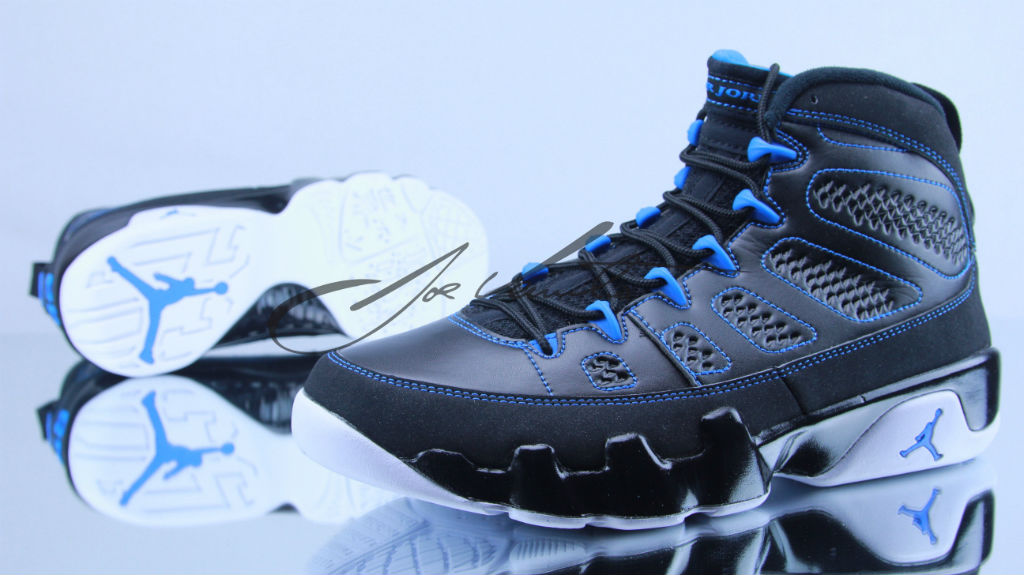 Air Jordan Retro 9 Black Photo Blue Complex