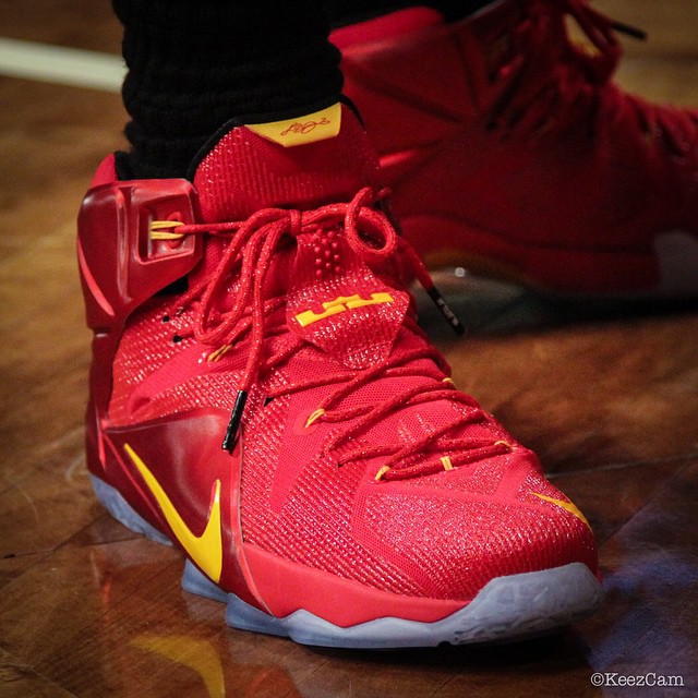 Nike LeBron XII 12 Red/Yellow PE (6)