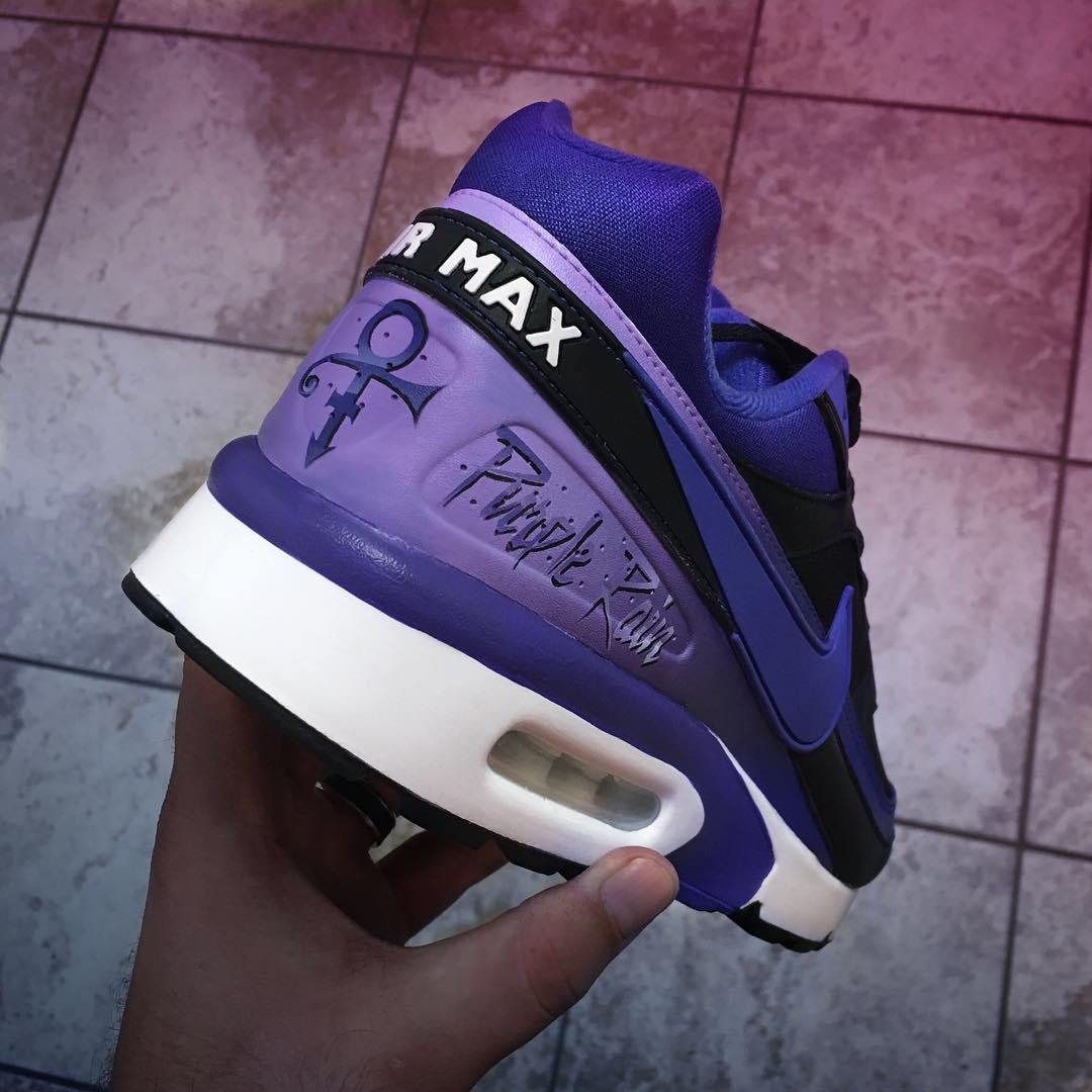 custom purple shoes